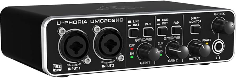 Amazon.co.jp: BEHRINGER U-PHORIA 2-Channel UMC202HD : 楽器・音響機器