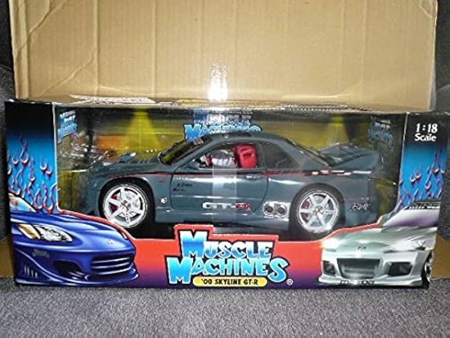 Amazon | 1/18 MUSCLE MACHINES 00' SKYLINE GT-R グレー | ミニカー