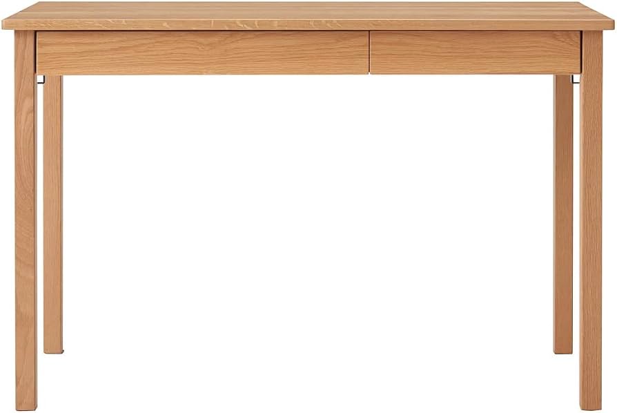 Amazon.co.jp: 無印良品 木製デスク 幅110×奥行55×高さ70cm オーク材