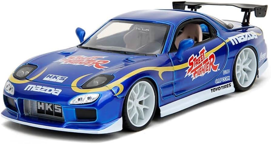 Amazon | ModelToyCars 1993 マツダ RX-7 Chun-Li フィギュア付き