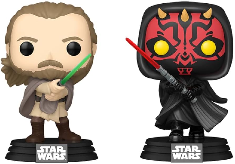 Amazon.com: Funko Pop! Star Wars: Qui-Gon Jinn vs Darth Maul 2