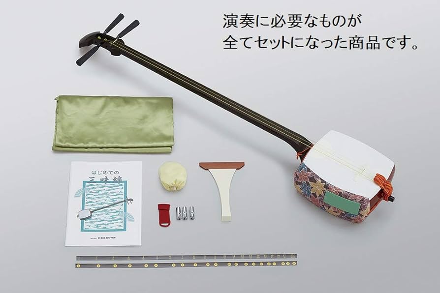 Amazon | SUZUKI スズキ 細棹三味線セット かえで 木製+樹脂製・のべ棹