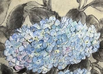 Amazon.co.jp: 真作！超大作！F50号 山本谿華『紫陽花 あじさい』直筆