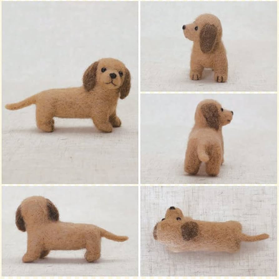 Amazon.co.jp: 羊毛フェルトで作るミニチュアダックスフントの