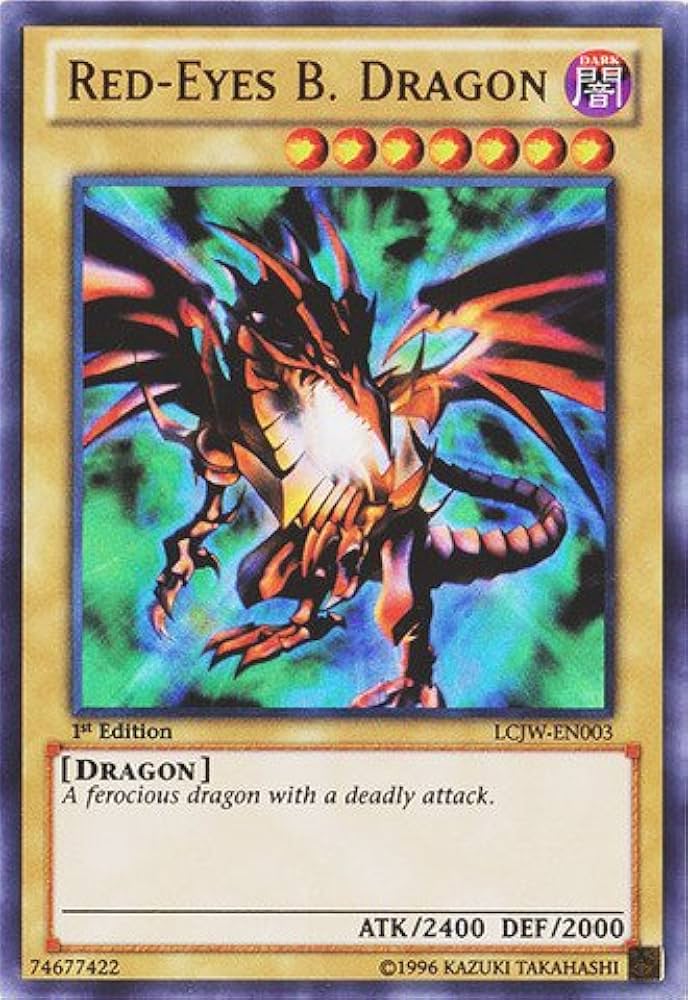 Amazon.com: YU-GI-OH! - Red-Eyes B. Dragon (LCJW-EN003