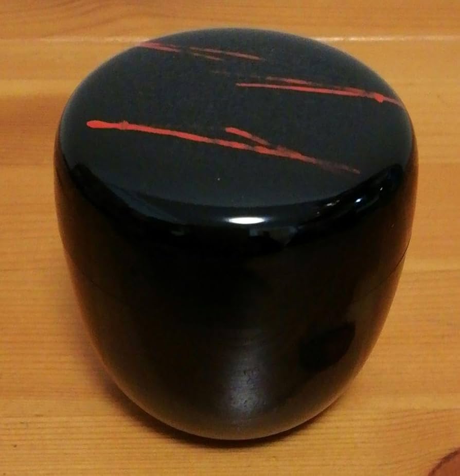 Amazon.co.jp: 宗完書付 山本象石作 鷲山塗 黒中棗 共箱 略歴付 茶道具