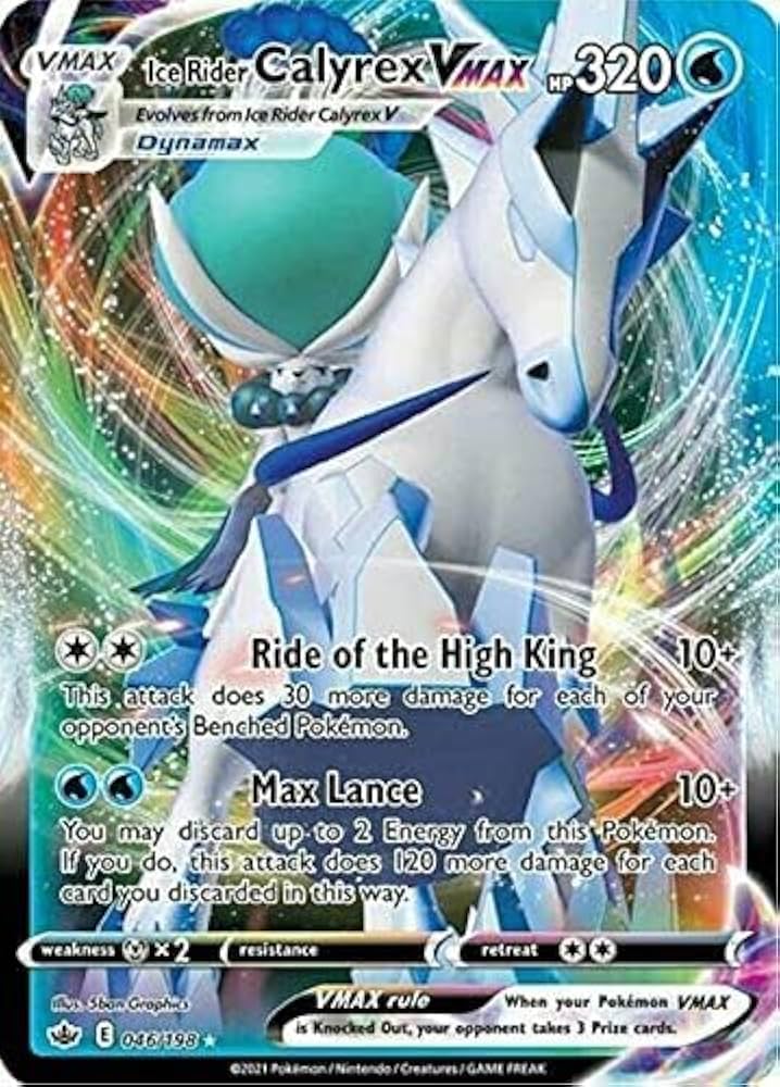 Pokemon Ice Rider Calyrex VMAX - 046/198 - Arte completa - Regno
