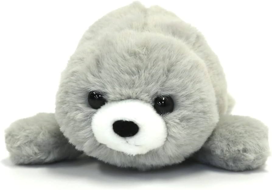 Amazon.co.jp: キュート販売 ぬいぐるみ ふわふわアザラシ S グレー