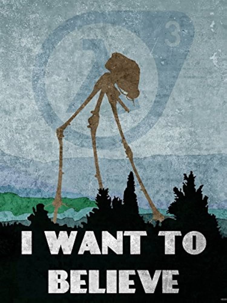 Amazon.com: I Want to Believe Vintage Art Painting Half Life 3