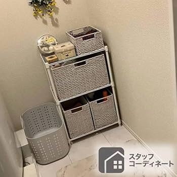 Amazon｜ニトリ(NITORI) スチールラック LT 3段 ホワイト 幅44.5×奥行