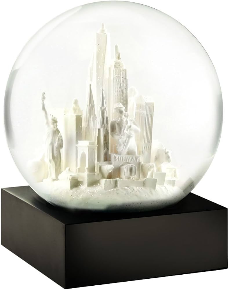 Amazon.com: CoolSnowGlobes New York City White Cool Snow Globe