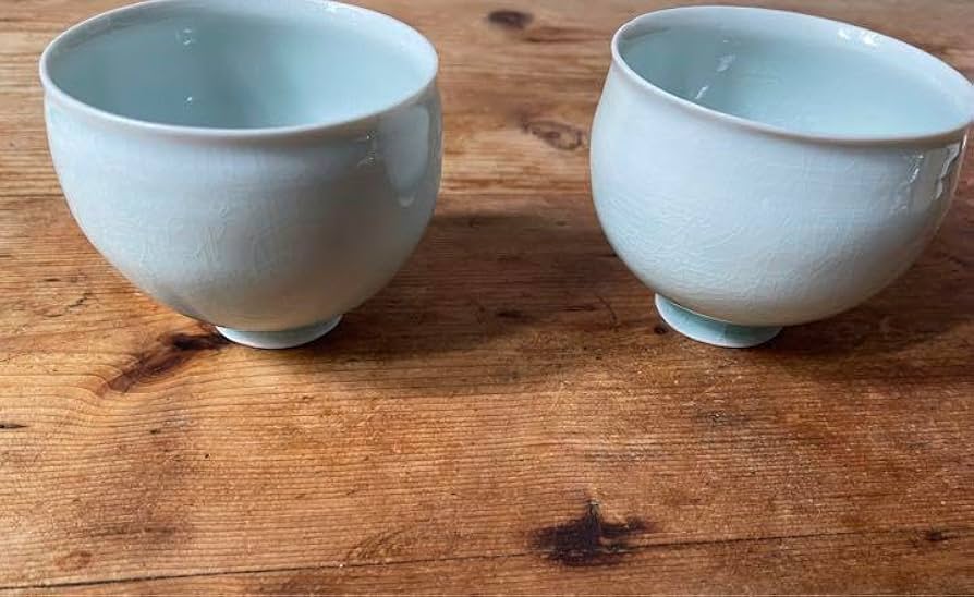 Amazon.co.jp: 寒川義雄 青磁 カフェオレボウル 2個セット : ホーム