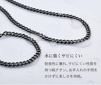 Amazon | ファイテン(phiten) 炭化チタンチェーンネックレス 45cm 純