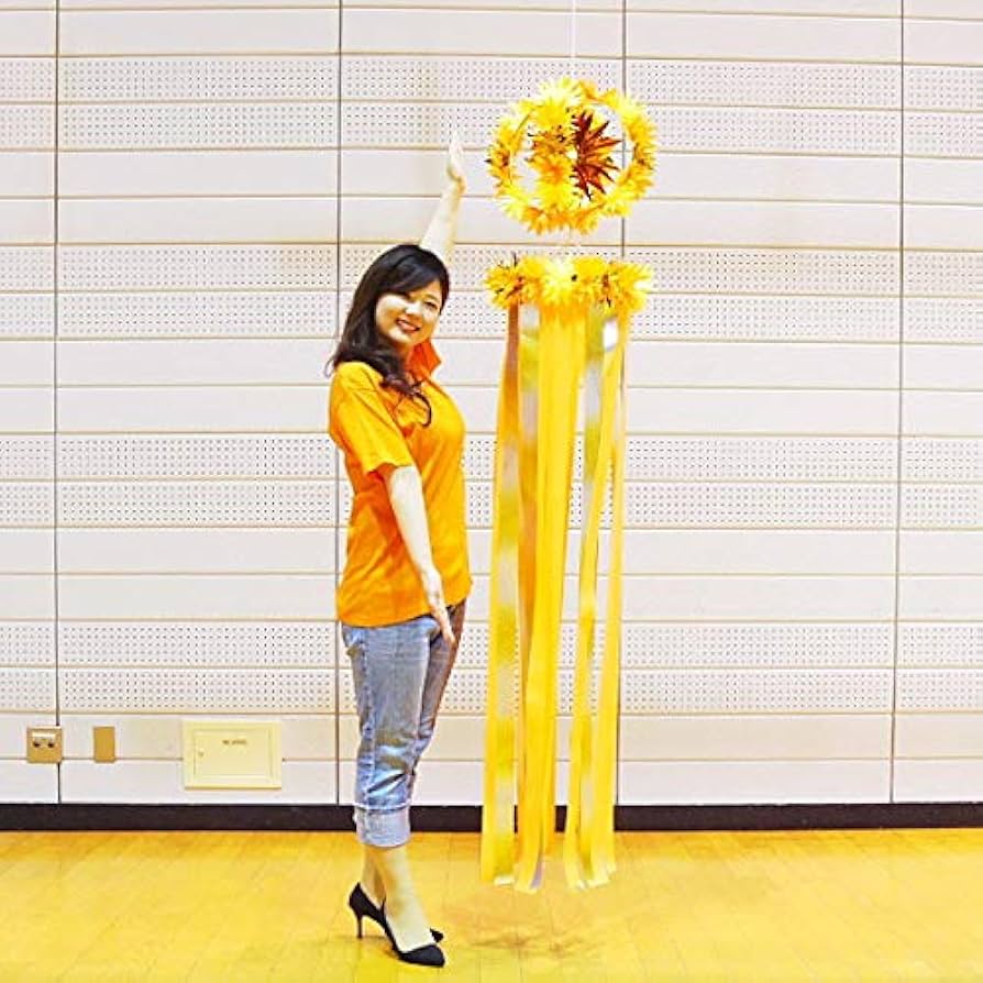 Amazon | 七夕 サンシャイン吹流し(185cm) オレンジ/吹き流し 装飾