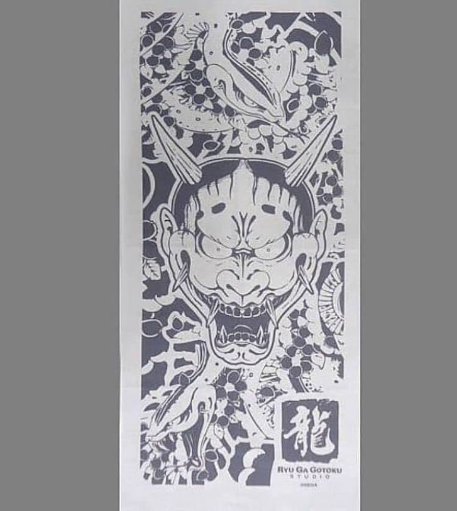 Amazon.co.jp: 龍が如く 真島吾朗 般若 フェイスタオル スポーツタオル