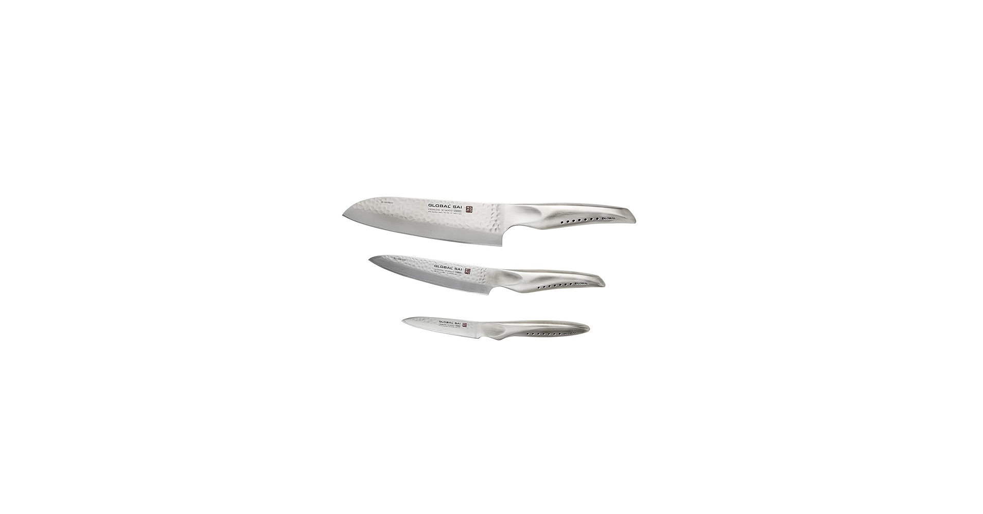 Amazon.com: Global SAI 3 Piece Knife Set - 7 1/2 inch Santoku, 6