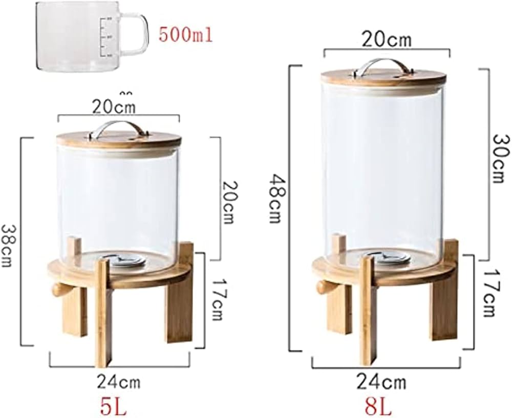 Amazon｜米びつ 5L/8Lライスディスペンサー 米入れ 計量カップ付貯蔵