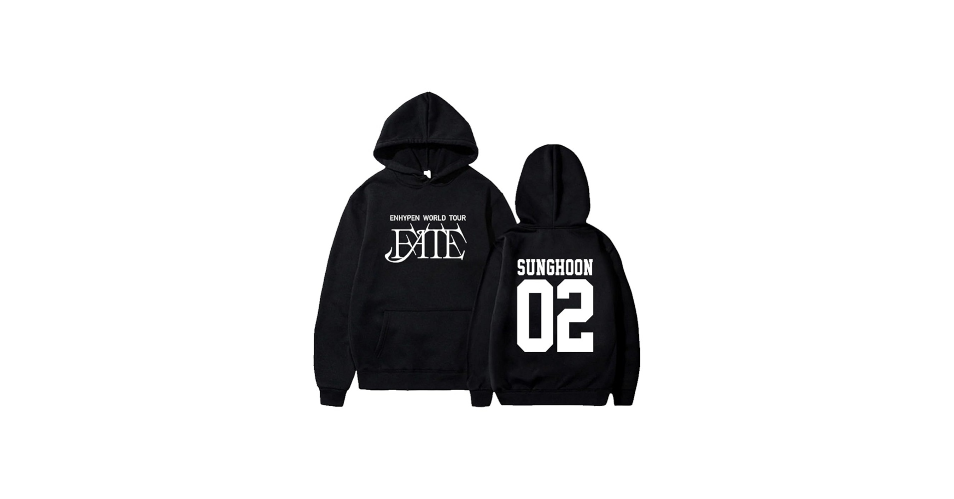 Kpop Enhypen Merch En World Tour Hoodie SUNGHOON Logo Long Sleeve