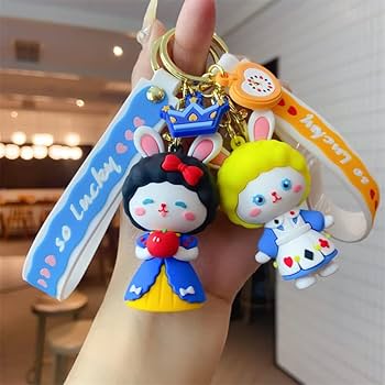 Amazon.co.jp: アイデア、キャラクターウサギ、女の子、キーホルダー