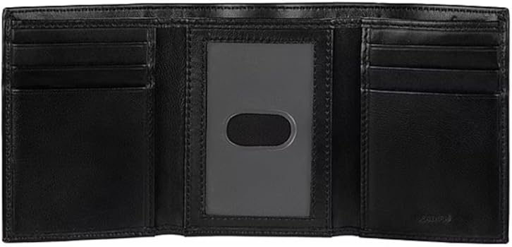 Men's Stafford Leather RFID Trifold Wallet Black at Amazon Men's