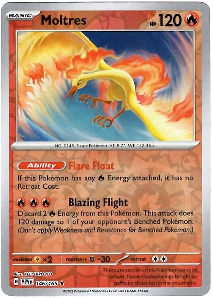 Amazon.co.jp: ポケモン - Moltres 146/165 151 - リバースフォイル