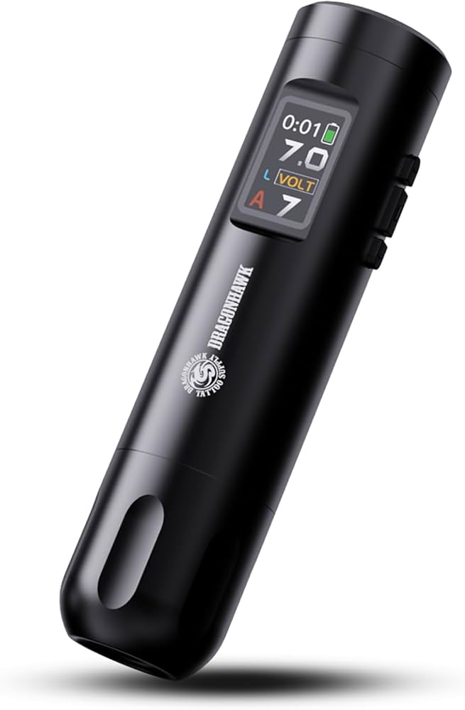 Dragonhawk X7 Wireless Tattoo Machine Pen Rotary Machine Set with