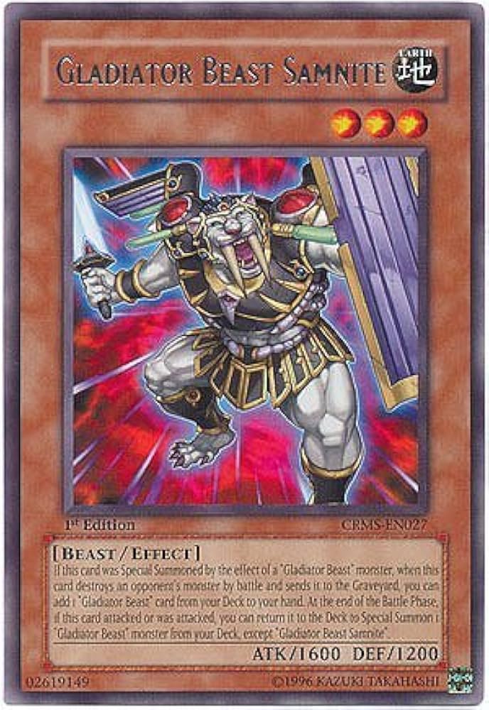 Amazon.com: Yu-Gi-Oh! - Gladiator Beast Samnite (CRMS-EN027