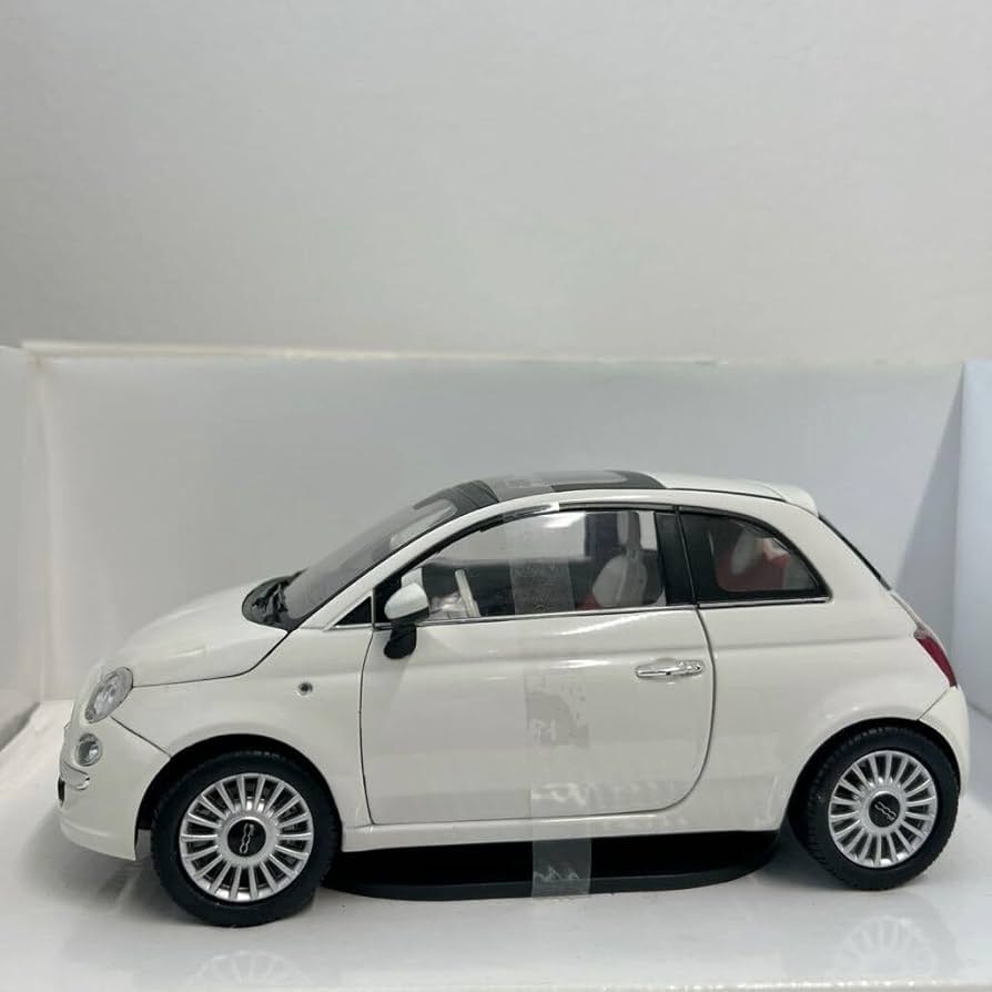 Amazon | FIAT ディーラー特注 MONDO MOTORS 1/18 Nuova FIAT500 White