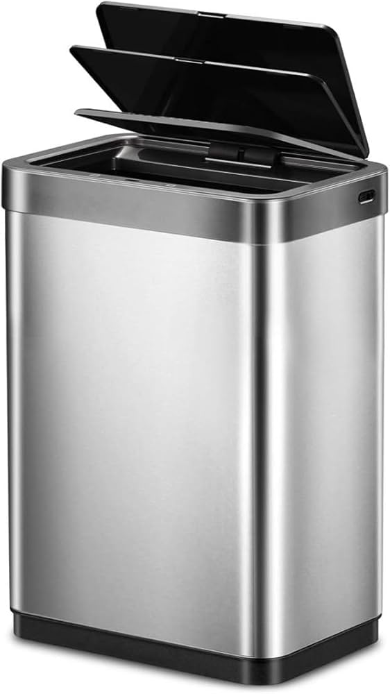 Amazon｜EKO ゴミ箱 自動開閉 ミラージュX シルバー 45L センサービン