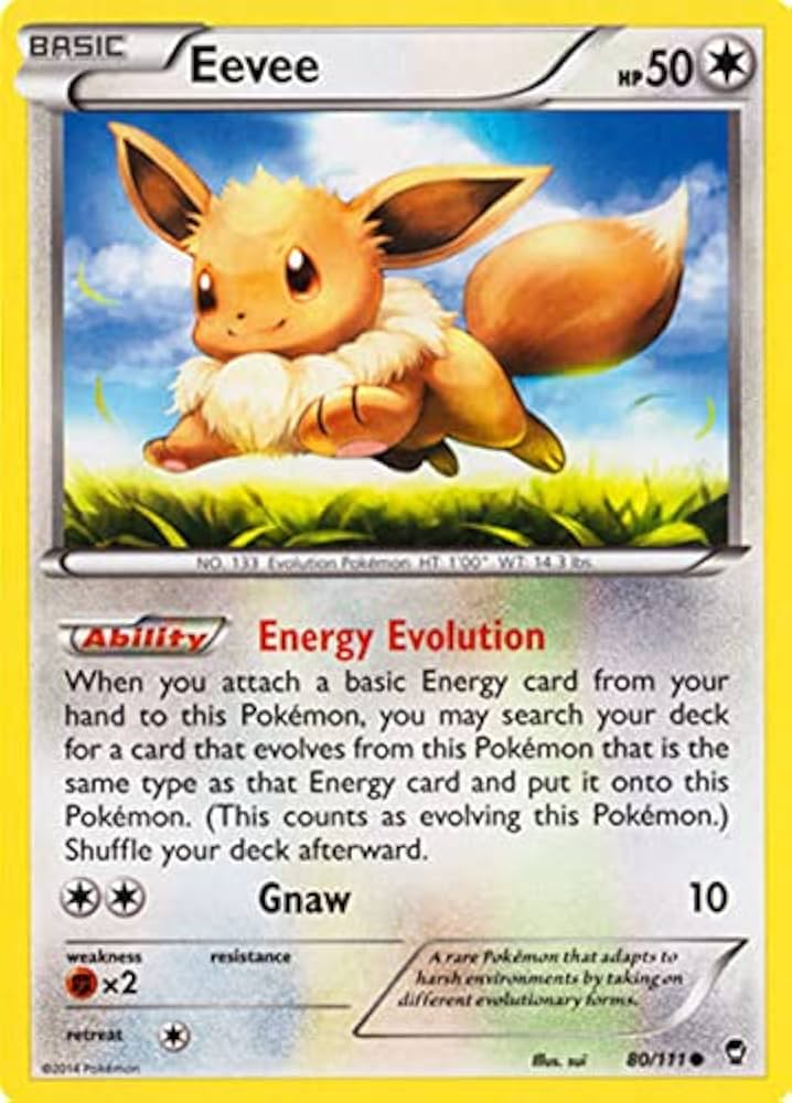 Amazon.com: Pokemon - Eevee (80/111) - XY Furious Fists : Toys & Games