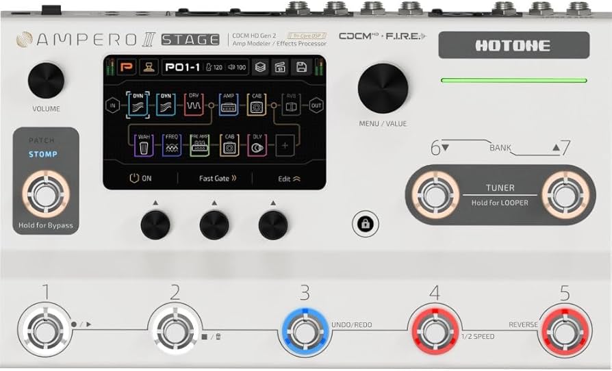 Amazon.com: HOTONE Multi-Effect Pedal Processor, Touchscreen