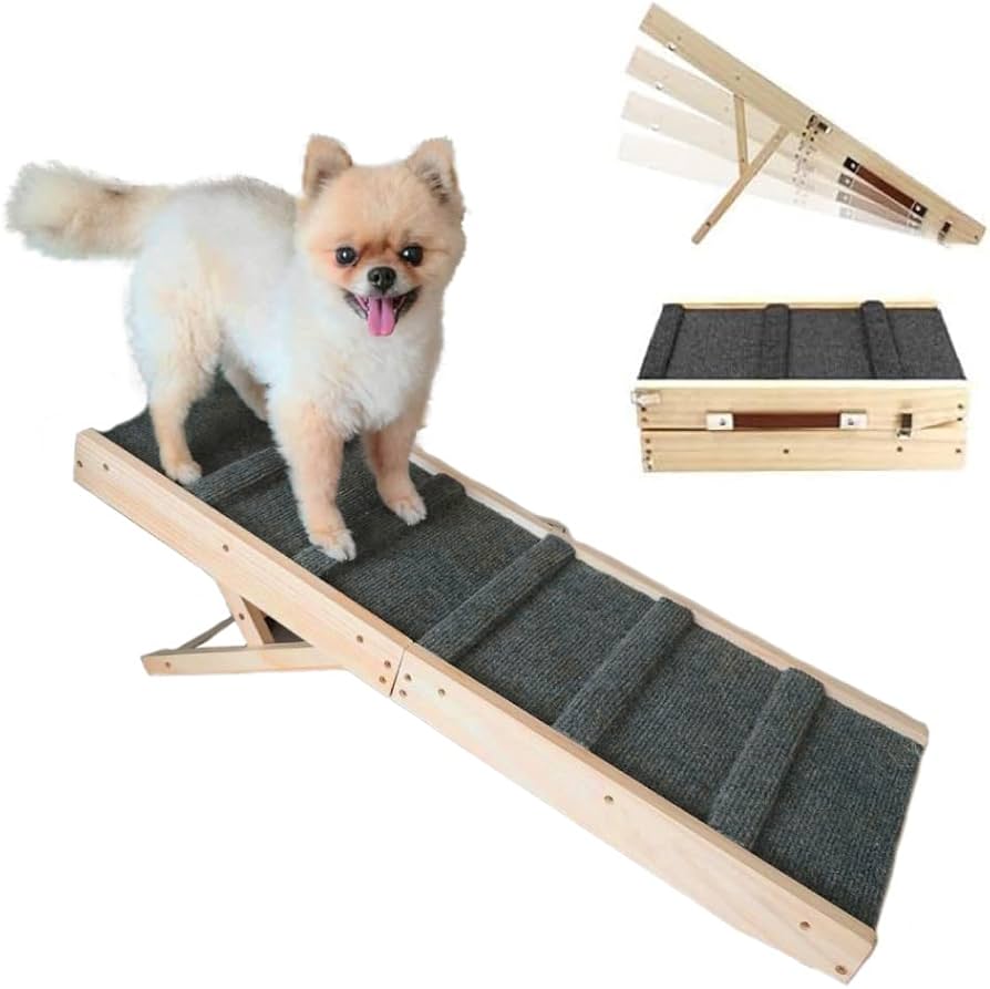 Amazon | 犬 ステップ 階段 ドッグ スロープ 折りたたみ ゆるやか