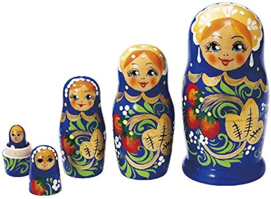 Amazon | ［ロシアお土産］ マトリョーシカ 5コ組 (海外 みやげ ロシア
