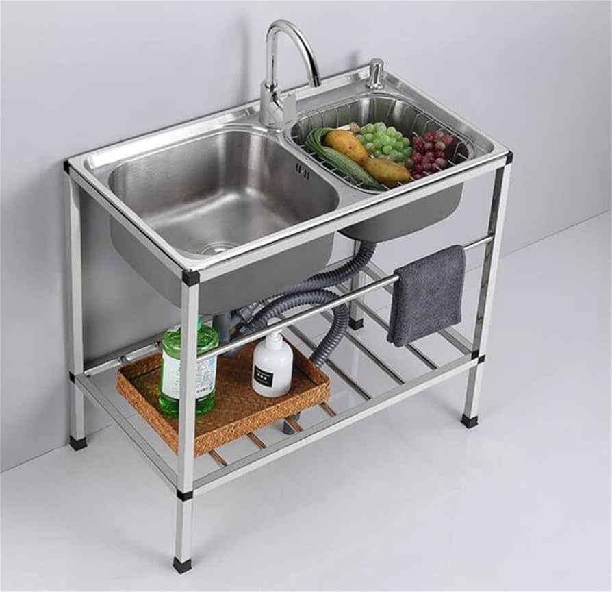 Amazon.co.jp: 80*43*75cm ガーデンシンク ステンレス 簡易流し台 屋外