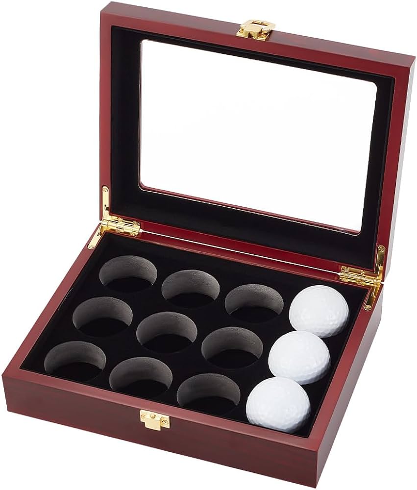 Amazon.co.jp: OLYCRAFT ゴルフボールディスプレイケース 12穴 木製