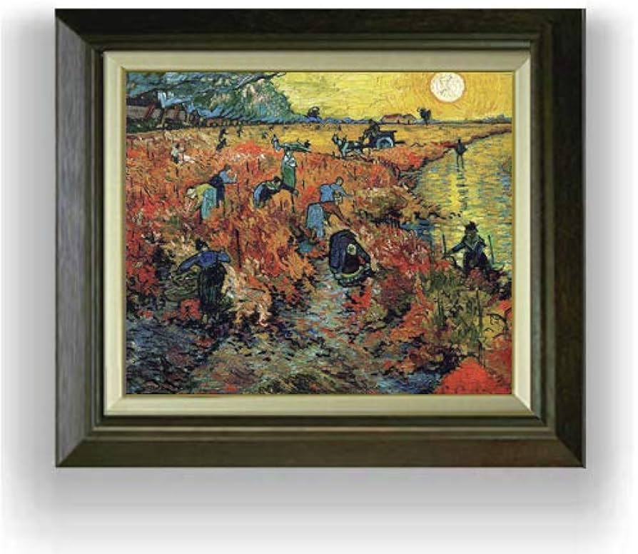 Amazon.co.jp: ゴッホ 赤い葡萄畑 F8 油絵直筆仕上げ｜ 絵画 8号 複製