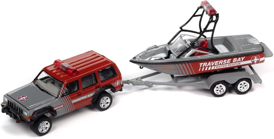 Amazon | JOHNNY LIGHTNING 1/64 1998 ジープ チェロキー & ボート