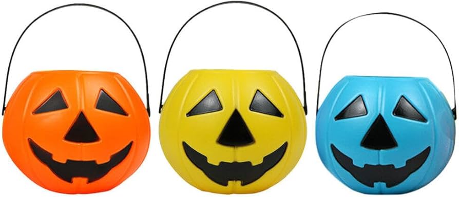 Amazon｜Luxshiny ハロウィン ミニ かぼちゃ キャンディ バケツ 3個