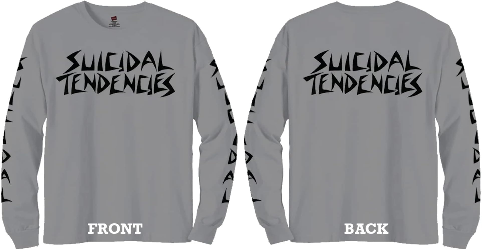 Suicidal Tendencies Official Logo Long Sleeve Shirt Grey S