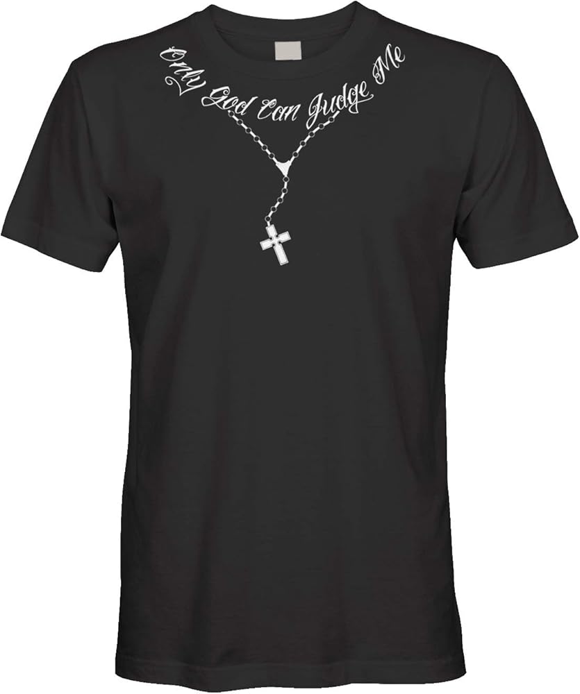 Amazon.com: Cybertela Men's Only God Can Judge Me Tattoo Necklace
