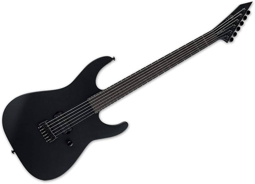 Amazon | ESP Guitars 6弦メタルエレキギター、ブラックサテン、右