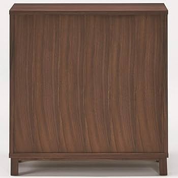 Amazon｜無印良品 ウォールナット材キャビネット・ガラス扉 幅80×奥行