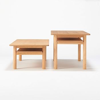 Amazon.co.jp: 無印良品 木製ローテーブル・オーク材 幅110×奥行55×高