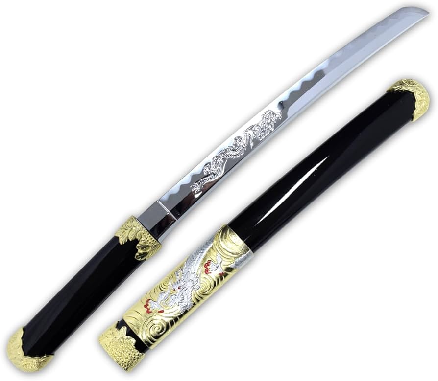 Amazon.co.jp: V.ROAD美術刀剣 SW-3DR ピンク 短刀 龍鶴亀 亜鉛合金