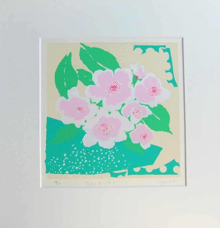 Amazon.co.jp: 絵画「窓辺の花」広田釗子ひろたきょうこシルク