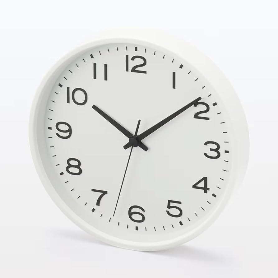 Muji Analog Wall Clock, Large, White : Amazon.sg: Fashion
