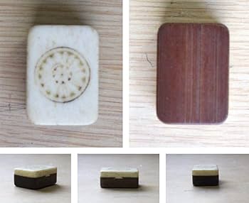 Amazon.co.jp: △な-324 麻雀パイ 麻雀牌 保管品 手作り 鹿の角と竹 点
