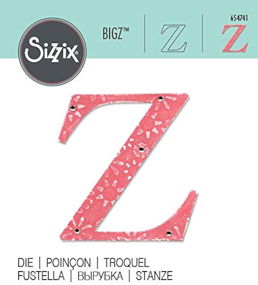 Amazon.com: Sizzix Bigz Alphabet Uppercase Die Sassy Serif Letter