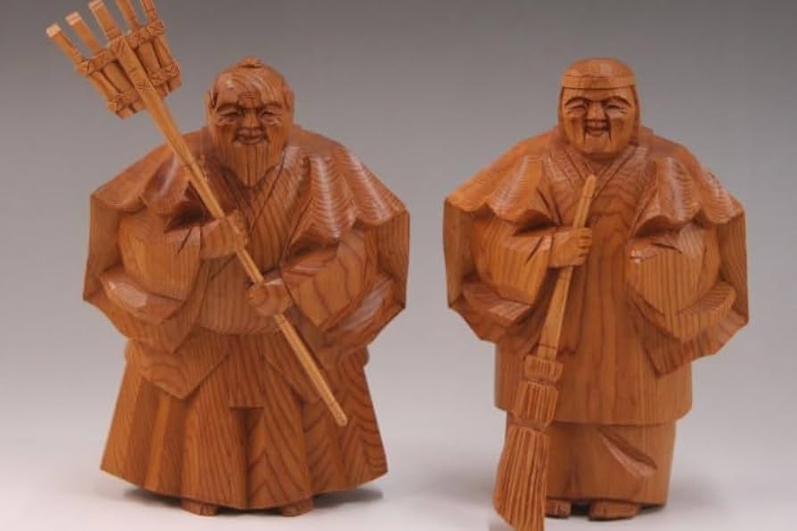 Amazon | 高砂人形(一位一刀彫6寸)、高さ18cm 結納ドットコム