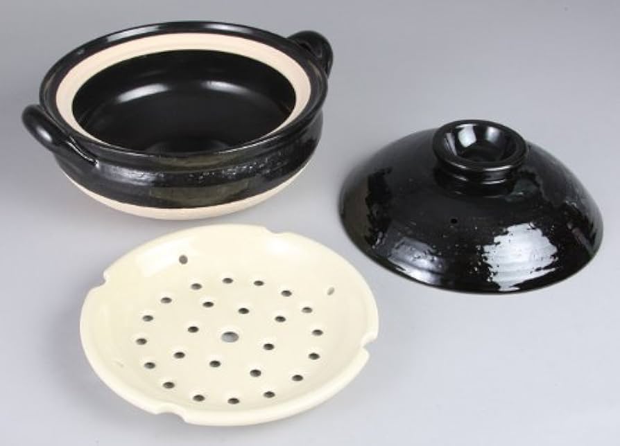 Amazon｜長谷園 土鍋 ヘルシー 蒸し鍋 大 31 cm 3000 ml 3-5人用 直火